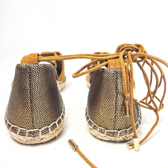 New Apt 9 Espadrille Lace Up Sandals Cognac Tobacco Sz 7M - Picture 7 of 10